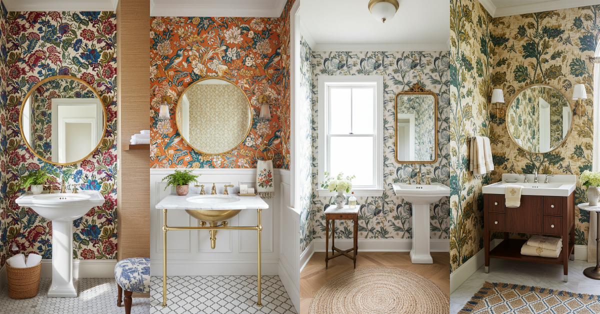 Bold Wallpaper Powder Room Designs That Feel Timeless, Not Loud