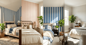 29 Striped Wallpaper Ideas To Transform Your Bedroom Into A Sanctuary - Interior Design Collage