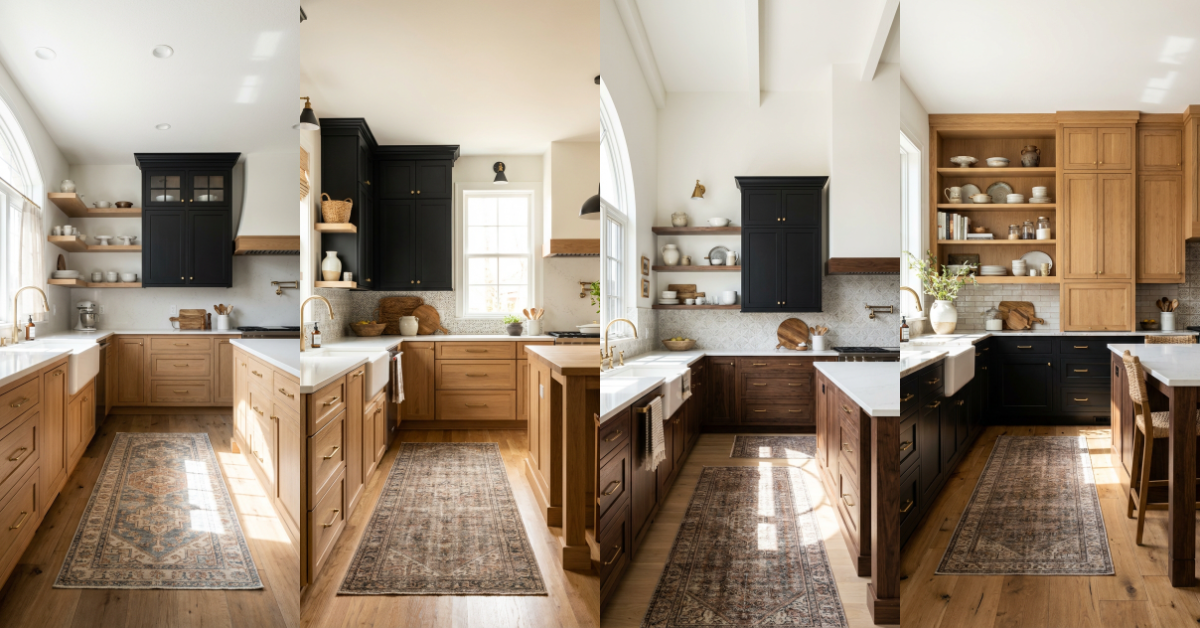 29 Ideas For Two Tone Black And Wood Kitchen Cabinets