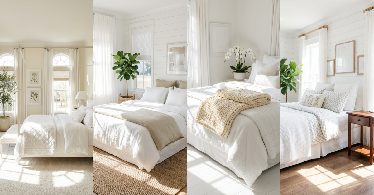30 All White Bedroom Ideas That Don't Feel Boring